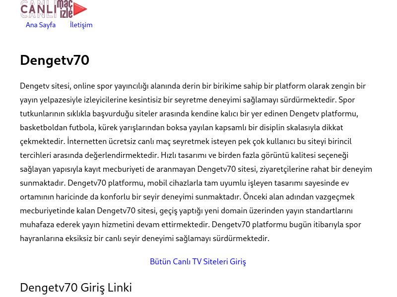 Dengetv70 - Ekran Görüntüsü