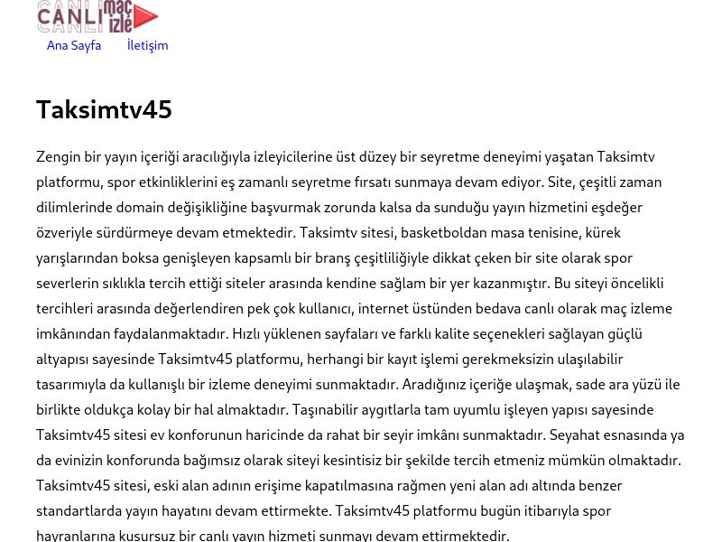 Taksimtv45 - Ekran Görüntüsü