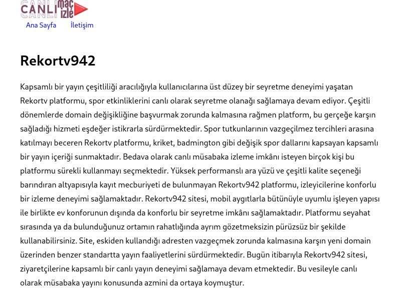 Rekortv942 Güncel Giriş Adresi - Ekran Görüntüsü