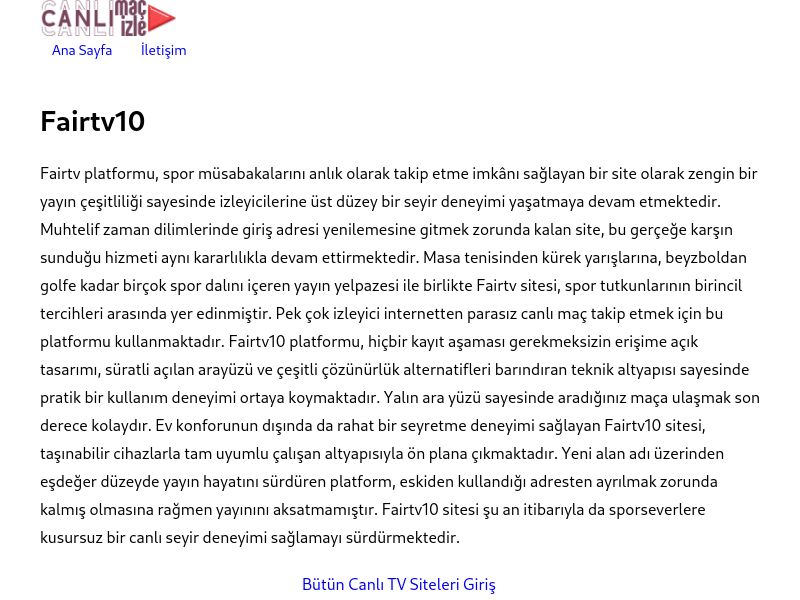 Fairtv10 Giriş - Ekran Görüntüsü