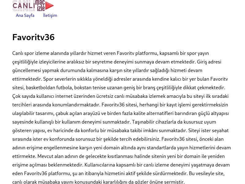 Favoritv36 Güncel Giriş Adresi Linki - Ekran Görüntüsü
