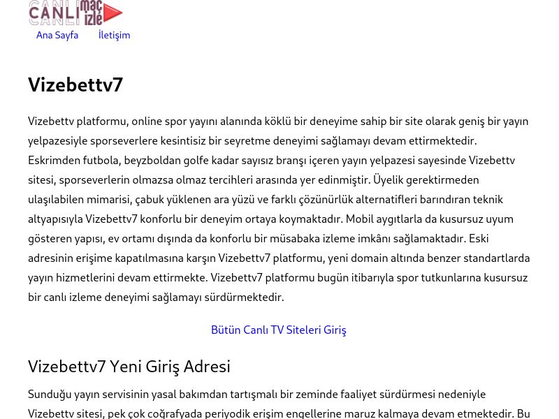 Vizebettv7 Giriş - Ekran Görüntüsü