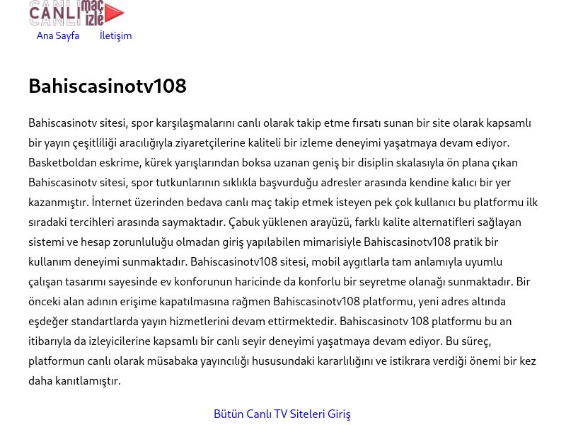 Bahiscasinotv108 - Ekran Görüntüsü