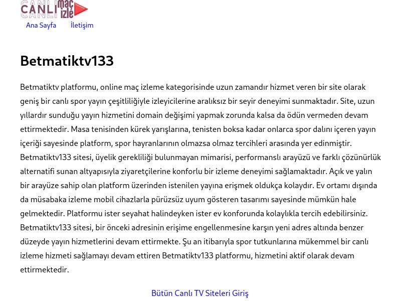 Betmatiktv133 Yeni Adres - Ekran Görüntüsü