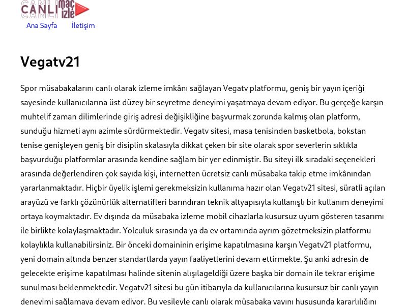 Vegatv21 Güncel Link - Ekran Görüntüsü