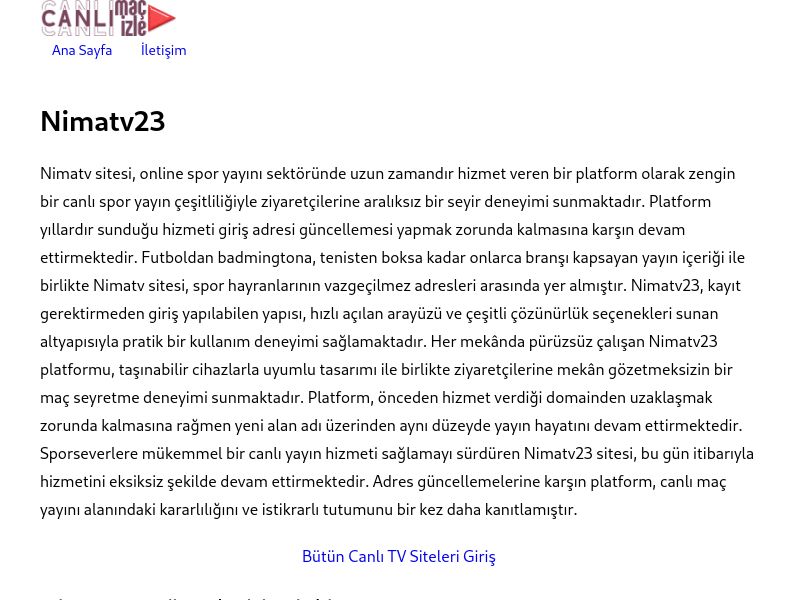 Nimatv23 Giriş Adresi - Ekran Görüntüsü