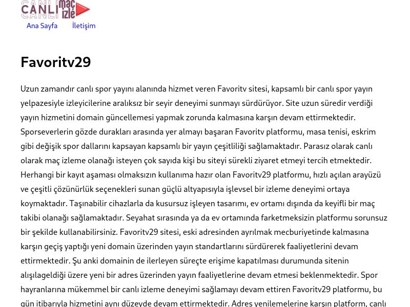 Favoritv29 Giriş - Ekran Görüntüsü