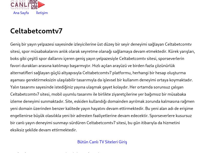 Celtabetcomtv7 Giriş Linki - Ekran Görüntüsü