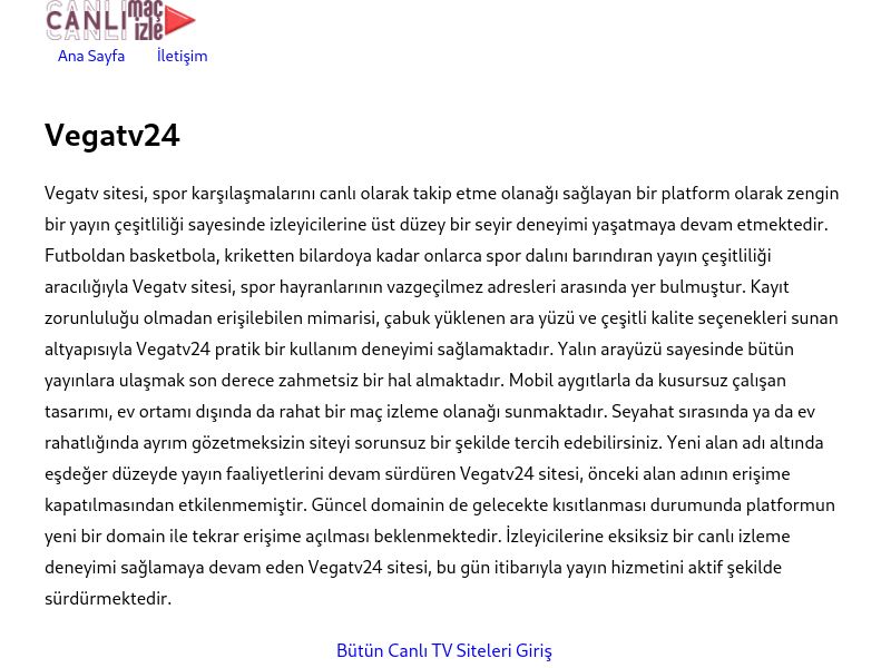Vegatv24 Giriş Linki - Ekran Görüntüsü