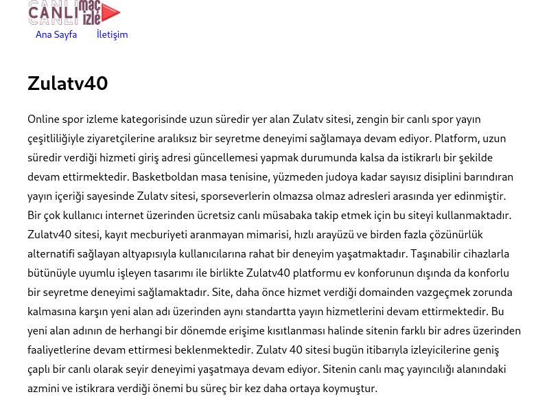 Zulatv40 Güncel Giriş Adresi - Ekran Görüntüsü