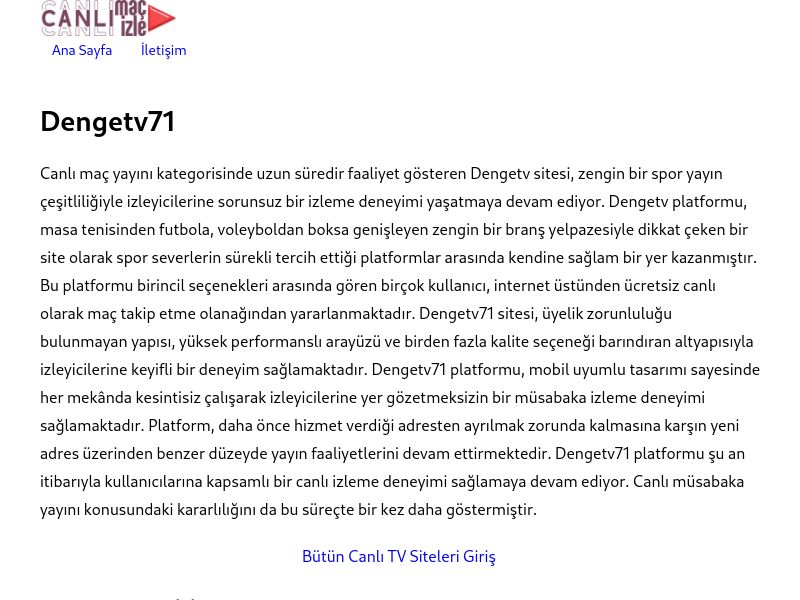 Dengetv71 Giriş Linki - Ekran Görüntüsü