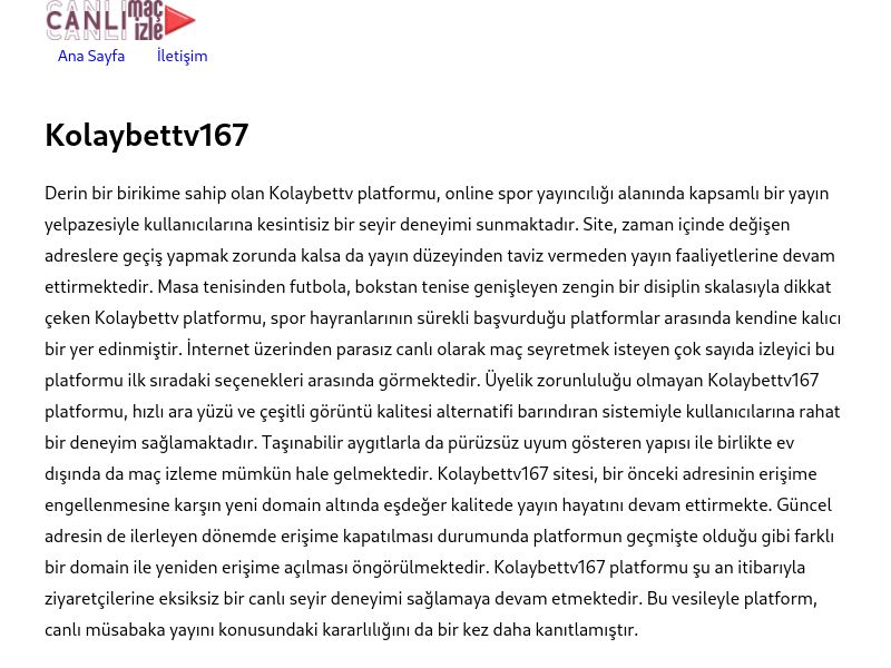 Kolaybettv167 Giriş Bilgileri - Ekran Görüntüsü