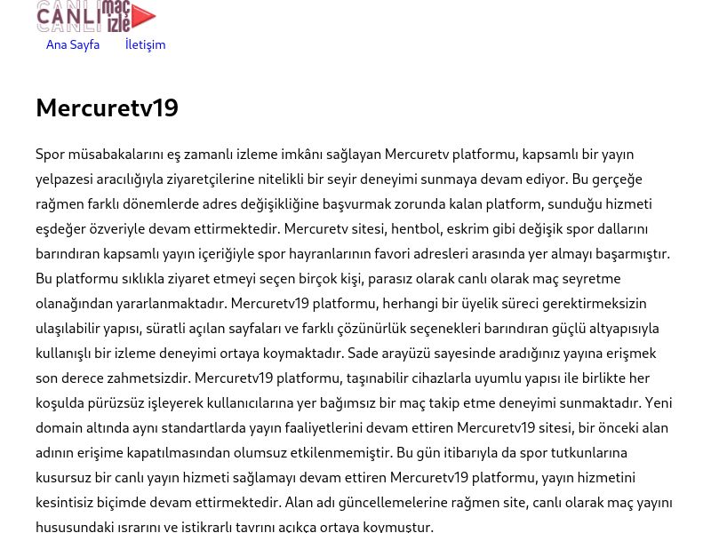 Mercuretv19 Güncel Link - Ekran Görüntüsü
