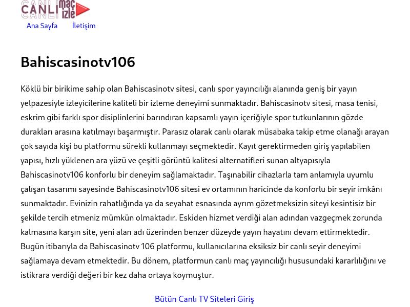 Bahiscasinotv106 Güncel Link - Ekran Görüntüsü