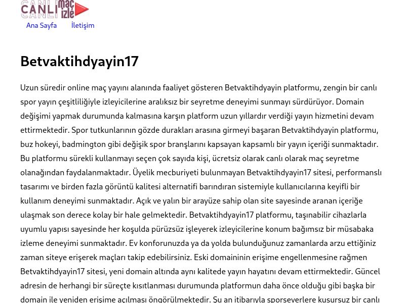 Betvaktihdyayin17 Yeni Adres - Ekran Görüntüsü