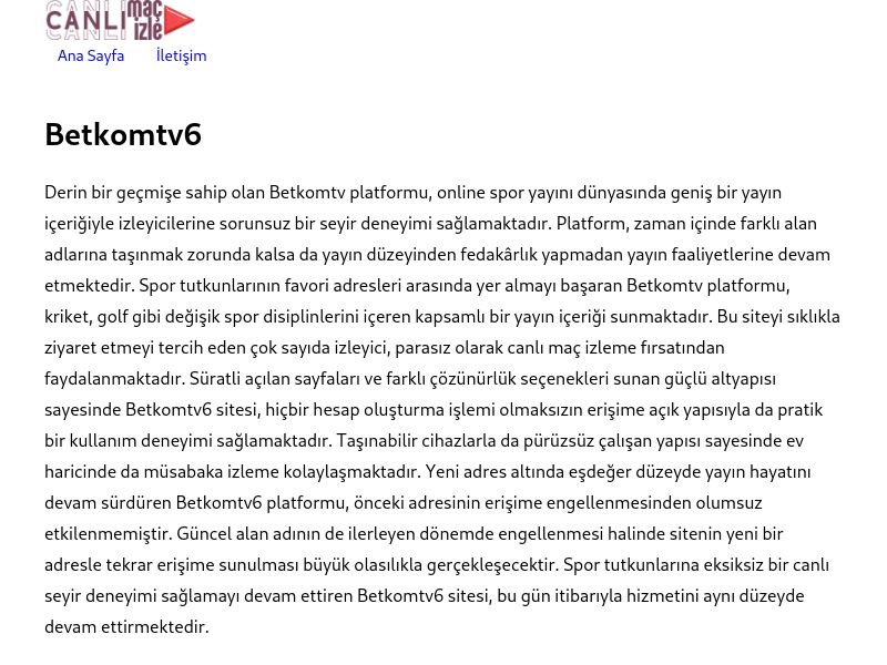 Betkomtv6 Giriş - Ekran Görüntüsü