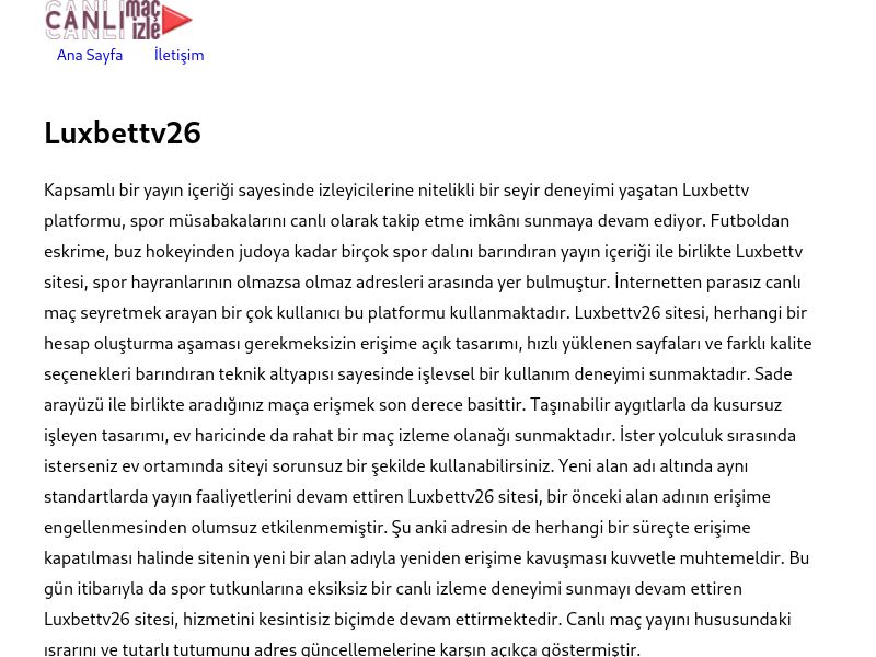 Luxbettv26 Giriş - Ekran Görüntüsü