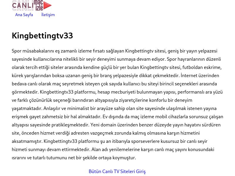 Kingbettingtv33 - Ekran Görüntüsü