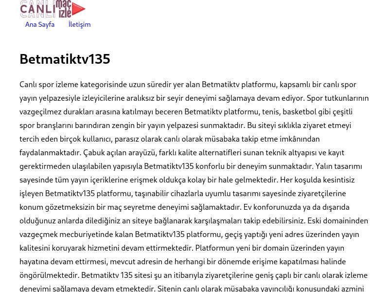 Betmatiktv135 Güncel Giriş Adresi - Ekran Görüntüsü