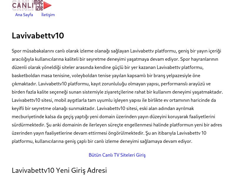 Lavivabettv10 Güncel Giriş - Ekran Görüntüsü
