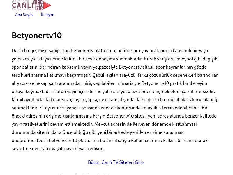 Betyonertv10 Güncel Giriş Adresi - Ekran Görüntüsü