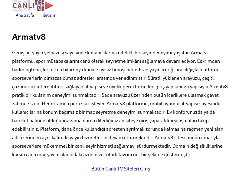 Armatv8 Güncel Link - Ekran Görüntüsü