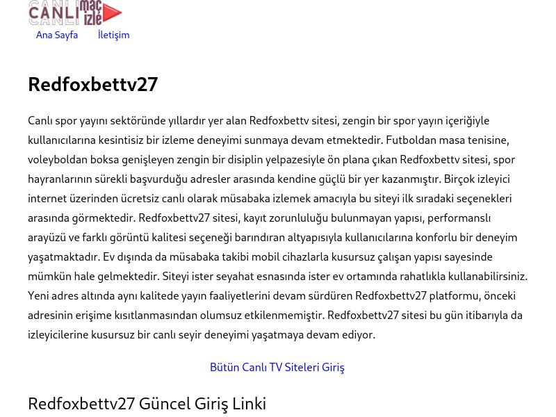 Redfoxbettv27 Giriş - Ekran Görüntüsü