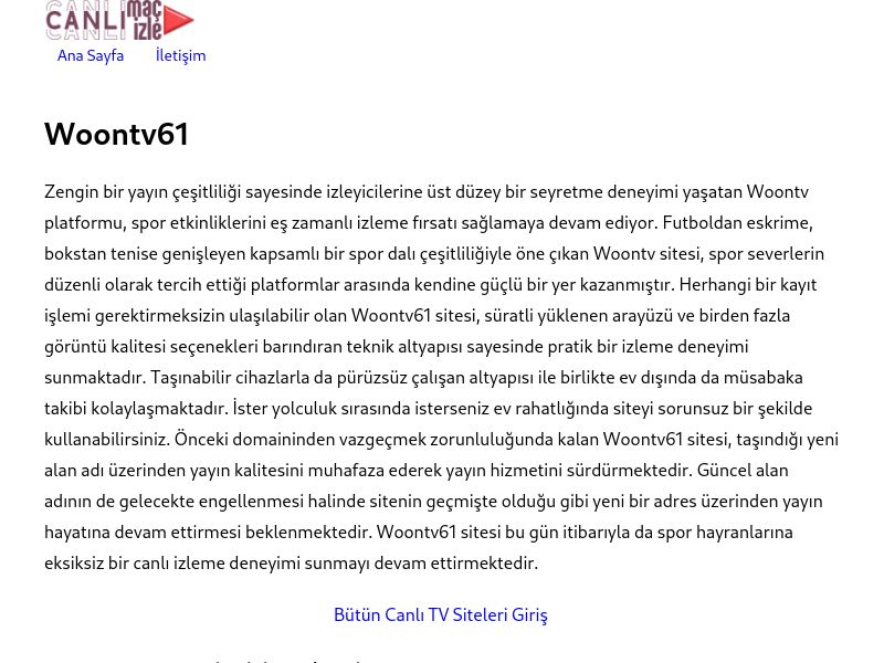 Woontv61 Giriş Bilgileri - Ekran Görüntüsü