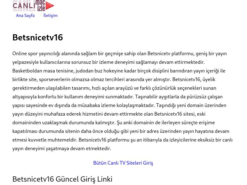 Betsnicetv16 Yeni Adres - Ekran Görüntüsü
