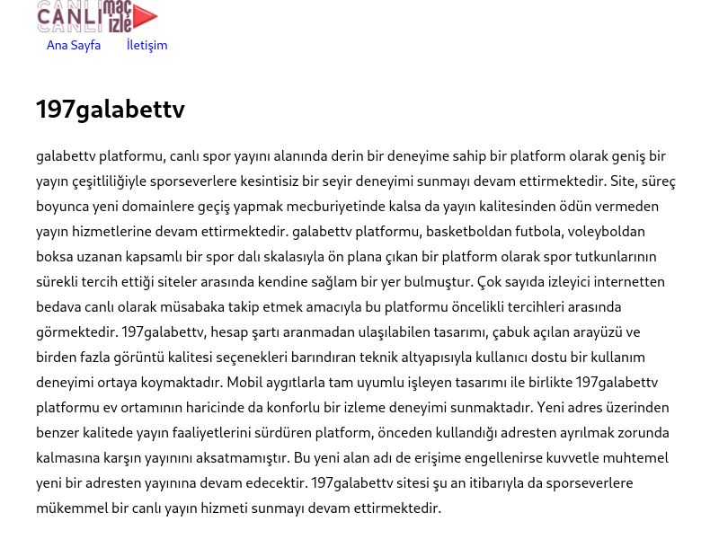 197galabettv Güncel Link - Ekran Görüntüsü