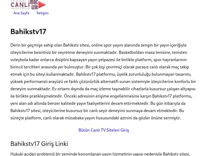 Bahikstv17 Giriş Linki - Ekran Görüntüsü