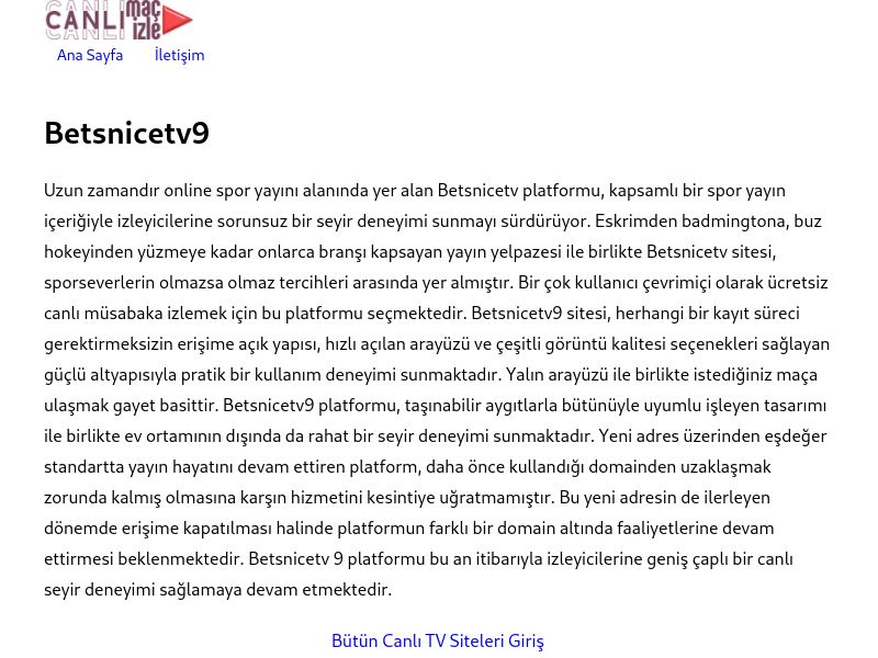 Betsnicetv9 Güncel Giriş Adresi Linki - Ekran Görüntüsü