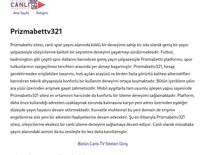 Prizmabettv321 Giriş Bilgileri - Ekran Görüntüsü