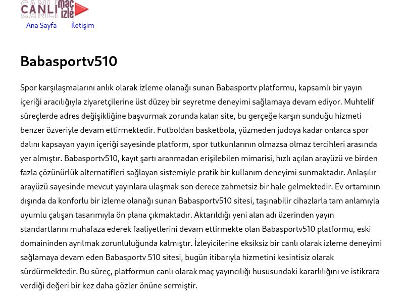 Babasportv510 Giriş - Ekran Görüntüsü