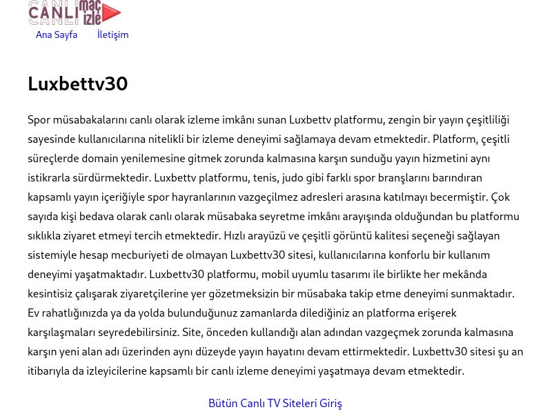 Luxbettv30 - Ekran Görüntüsü