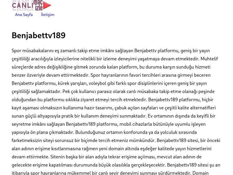 Benjabettv189 Giriş Adresi - Ekran Görüntüsü