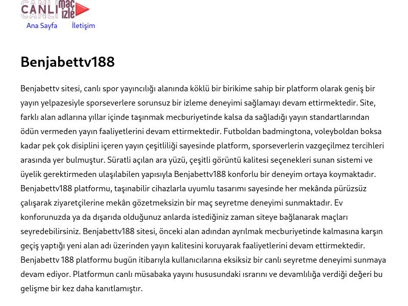 Benjabettv188 Giriş Bilgileri - Ekran Görüntüsü