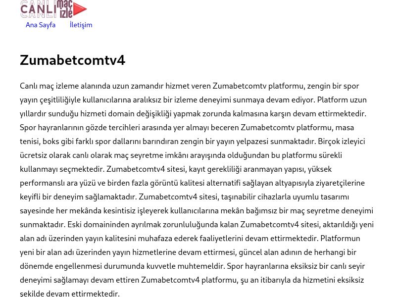 Zumabetcomtv4 - Ekran Görüntüsü
