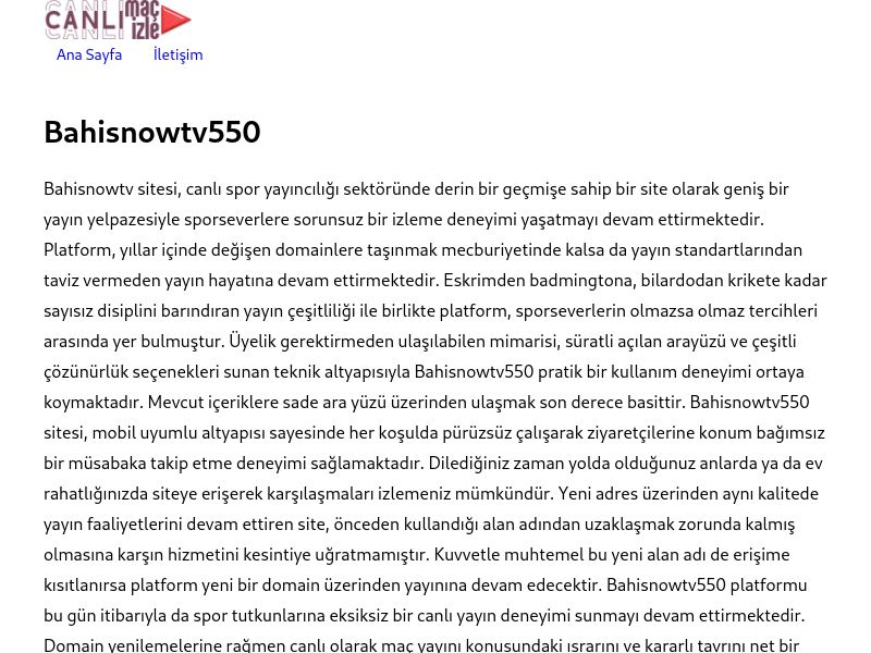 Bahisnowtv550 - Ekran Görüntüsü