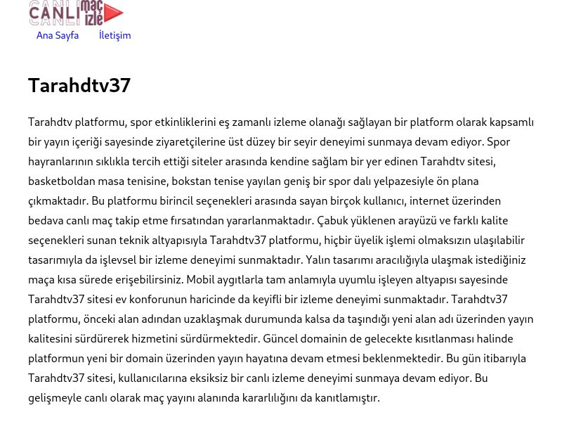 Tarahdtv37 Giriş Adresi - Ekran Görüntüsü