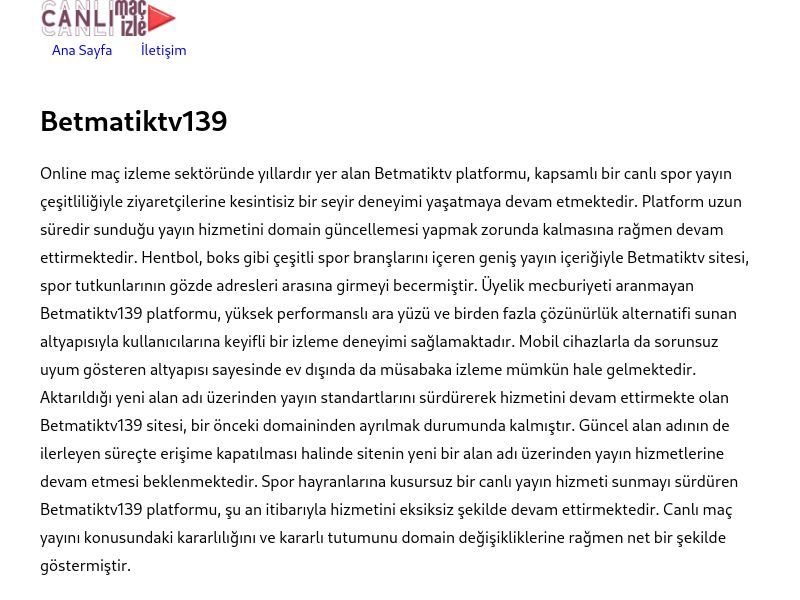 Betmatiktv139 Güncel Giriş Adresi - Ekran Görüntüsü