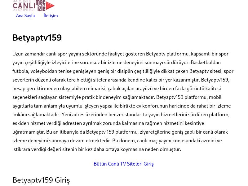 Betyaptv159 Güncel Link - Ekran Görüntüsü