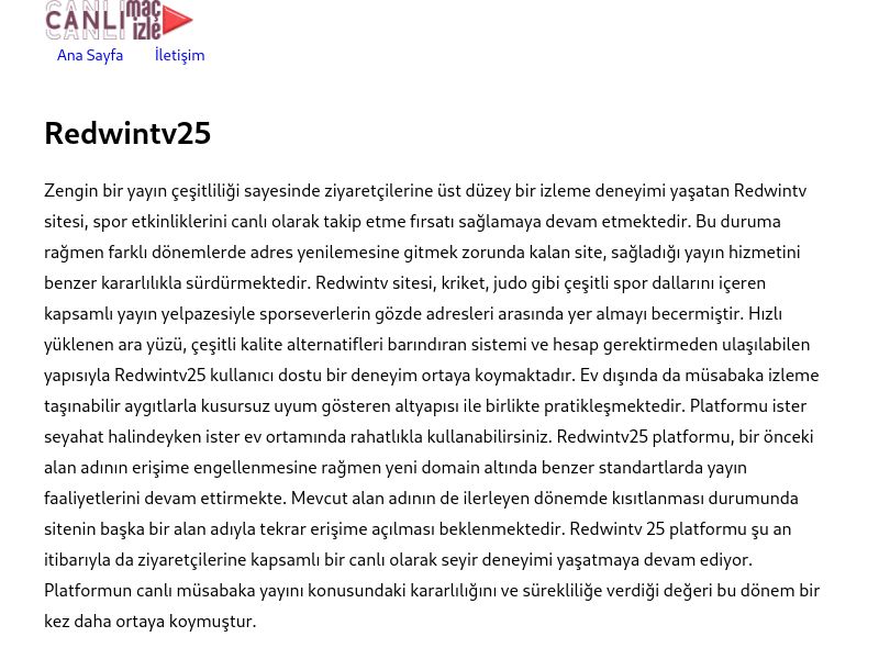Redwintv25 Giriş Adresi - Ekran Görüntüsü