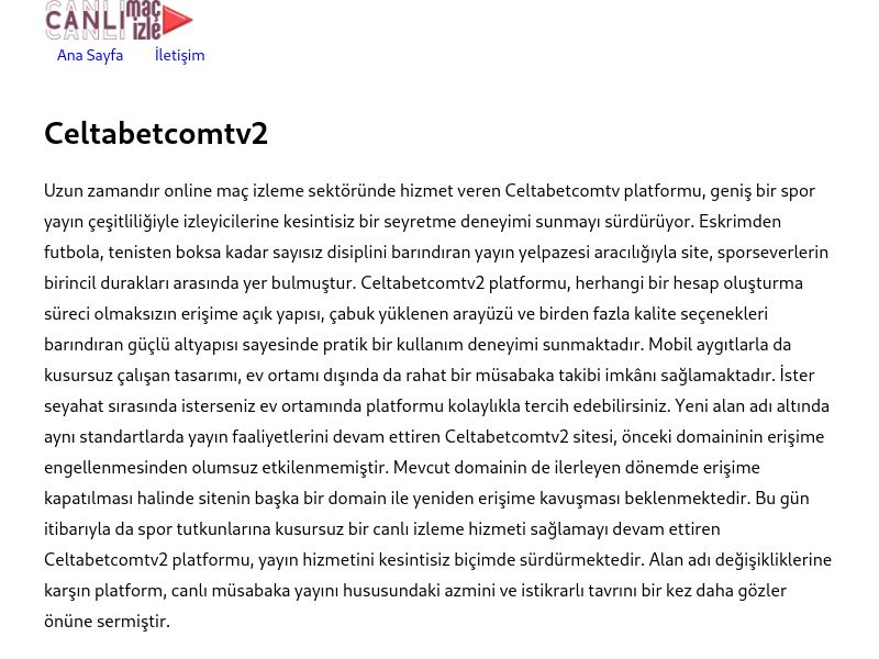 Celtabetcomtv2 Güncel Giriş Adresi Linki - Ekran Görüntüsü