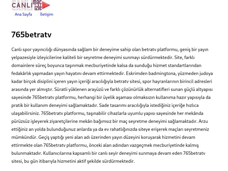765betratv Güncel Giriş - Ekran Görüntüsü
