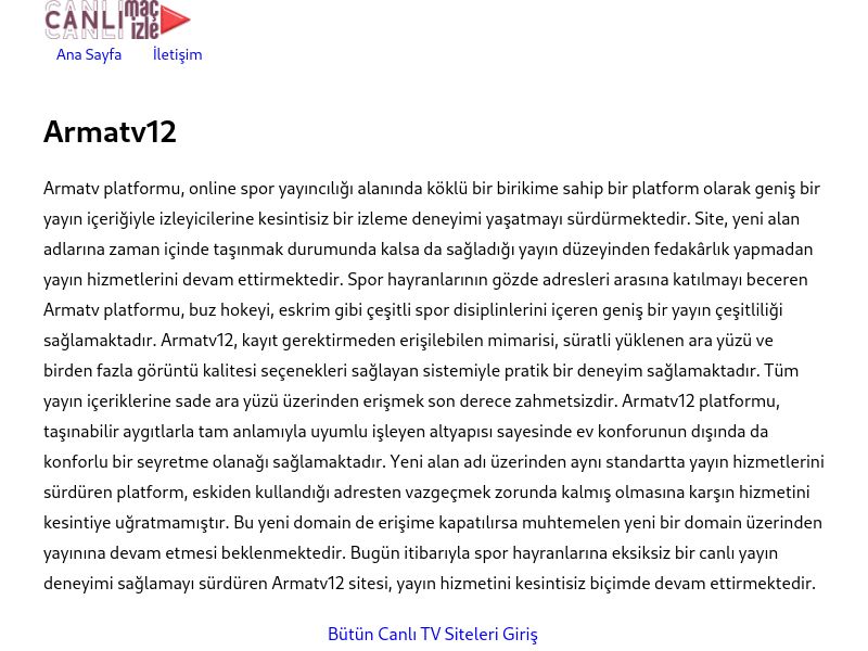 Armatv12 Yeni Adres - Ekran Görüntüsü