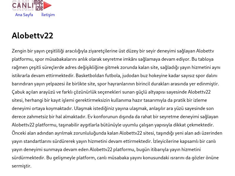 Alobettv22 Giriş Linki - Ekran Görüntüsü