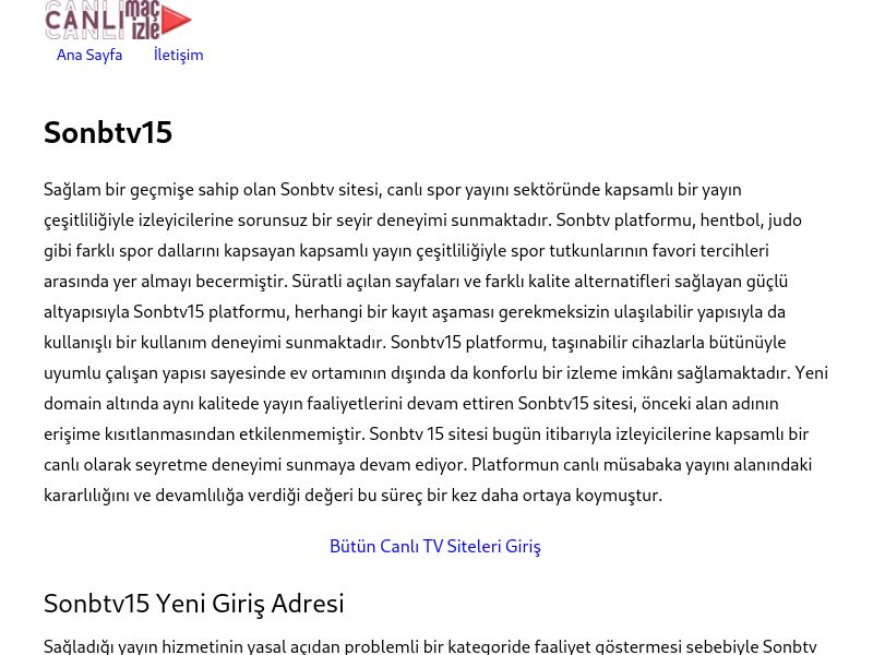 Sonbtv15 Yeni Adres - Ekran Görüntüsü
