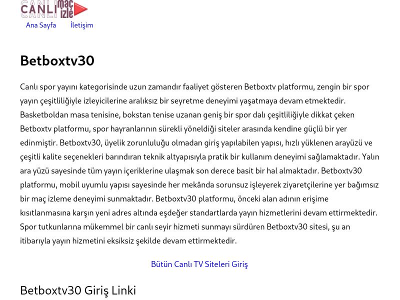 Betboxtv30 Giriş Bilgileri - Ekran Görüntüsü