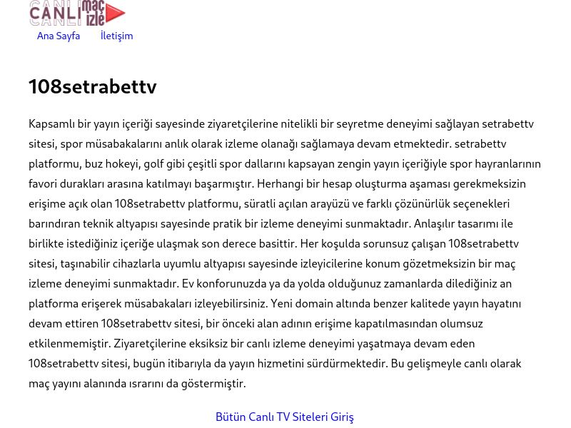 108setrabettv Giriş Adresi - Ekran Görüntüsü